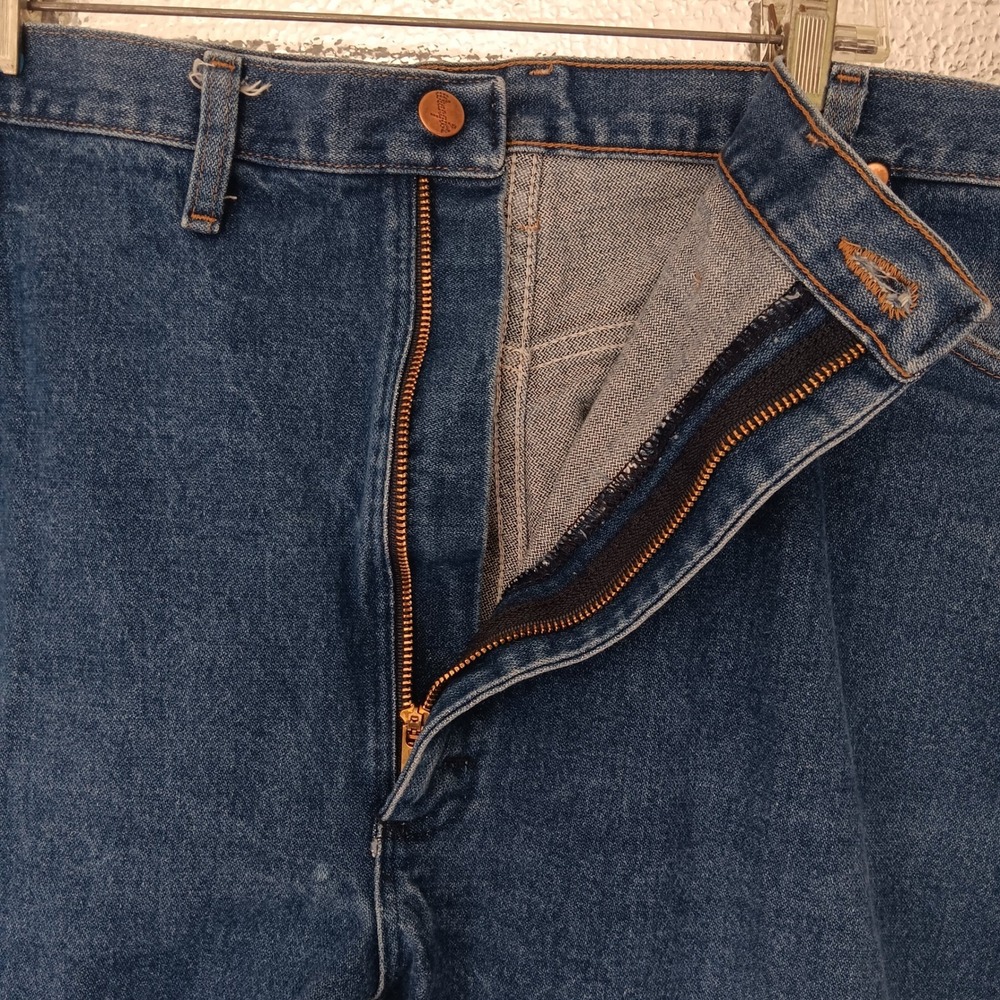 Wrangler Jeans Mens 46x34 Blue Cowboy Cut Original Fit 13MWZ Denim - Picture 5 of 11